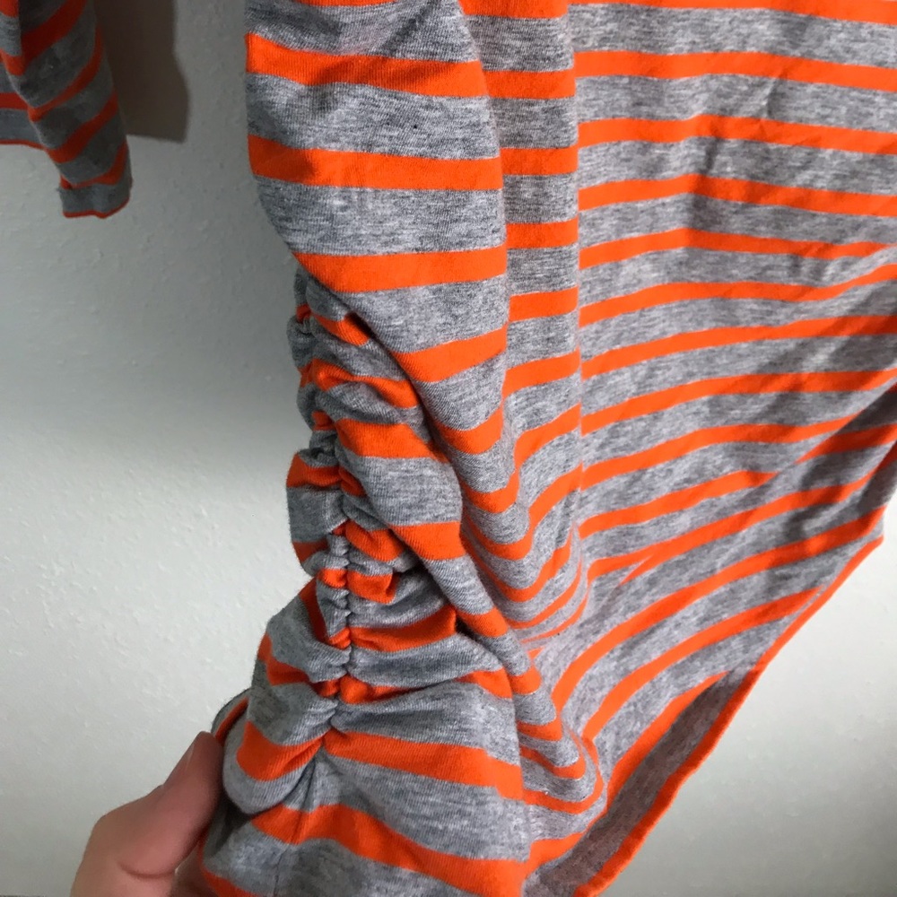Michael Michael Kors Orange and Grey Top Size LG - Picture 4 of 7